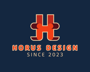 Retro Interior Design Letter H logo design