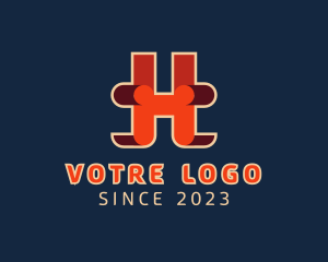 Home Decoration - Retro Interior Design Letter H logo design