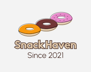 Triple Donut Snack logo design