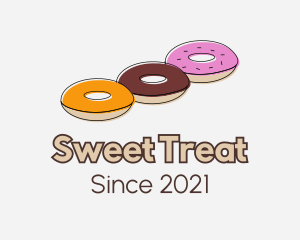 Donut - Triple Donut Snack logo design