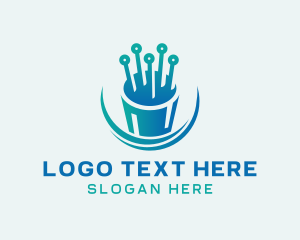 Network - Electrical Circuit Network logo design