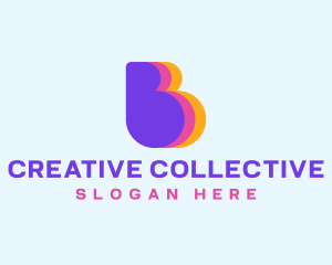 Creative Multimedia Agency Letter B logo design