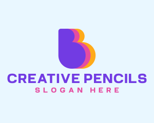 Creative Multimedia Agency Letter B logo design