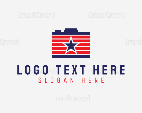 Patriotic Camera Photography Logo