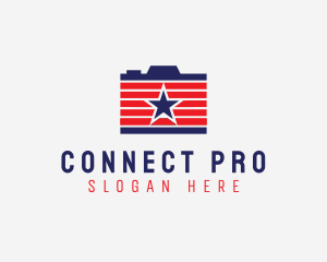 Patriotic Camera Photography Logo