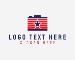 American - Patriotic Camera Photography logo design