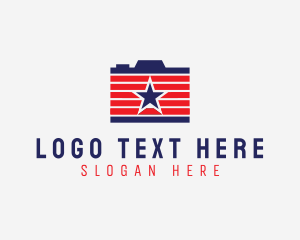 Patriotic Camera Photography Logo