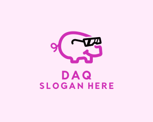 Meat - Cool Pig Sunglasses logo design