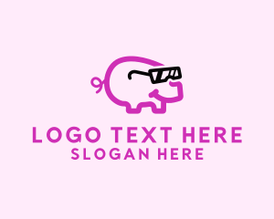 Hog - Cool Pig Sunglasses logo design