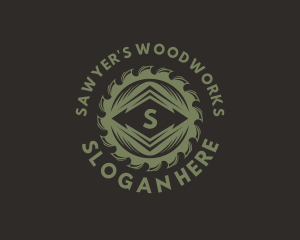 Woodworking Circular Saw logo design