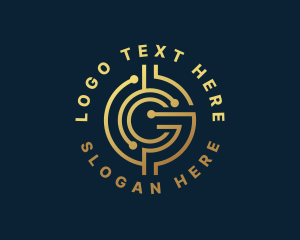 Letter Gc - Technological Cryptocurrency Badge logo design