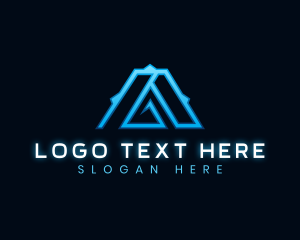 Business - Tech Abstract Letter A logo design