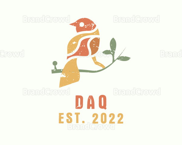 Colorful Sparrow Bird Logo