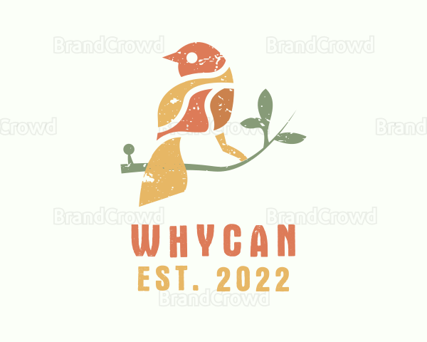 Colorful Sparrow Bird Logo