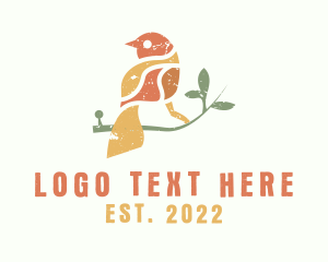 National Park - Colorful Sparrow Bird logo design
