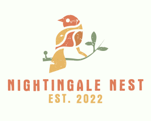 Nightingale - Colorful Sparrow Bird logo design