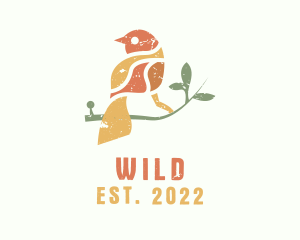 Bird - Colorful Sparrow Bird logo design