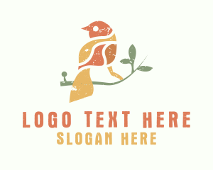 Colorful Sparrow Bird Logo