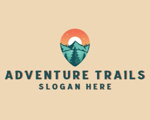 Mountain Camping Adventure logo design