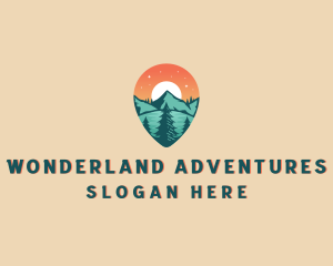 Mountain Camping Adventure logo design