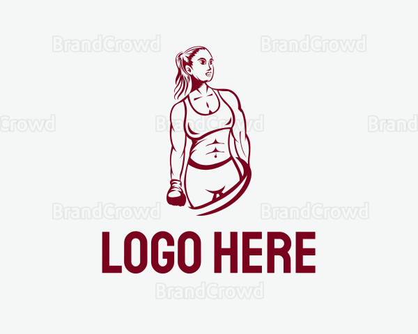 Muscle Boxer Woman Logo
