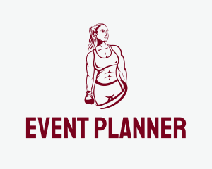 Exercise - Muscle Boxer Woman logo design