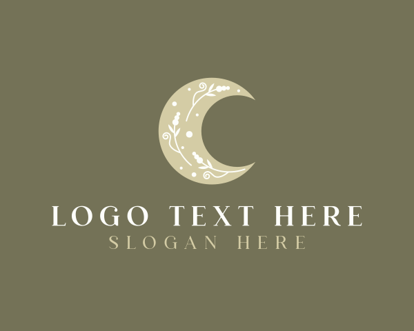 Event - Elegant Floral Moon logo design