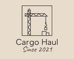 Crane Cargo Shipping logo design