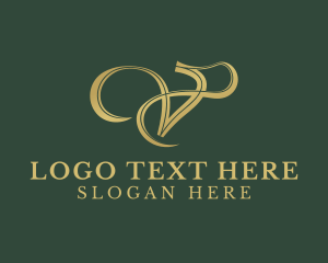 Event Planner - Elegant Fashion Letter V logo design