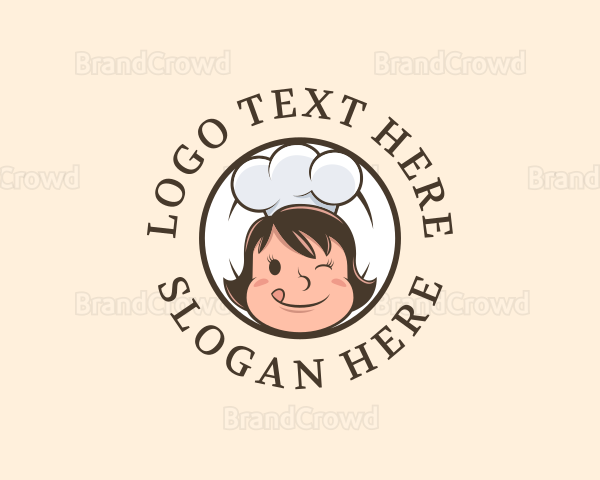 Smiling Restaurant Cook Logo