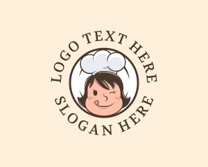 Female - Smiling Restaurant Cook logo design