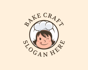 Smiling Restaurant Cook logo design