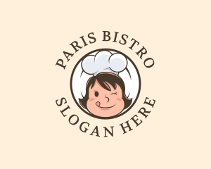 Smiling Restaurant Cook logo design