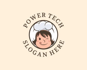 Lady - Smiling Restaurant Cook logo design