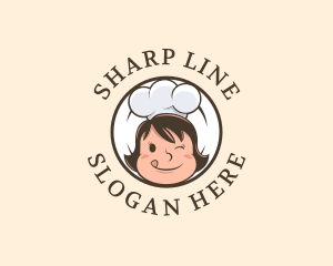 Cafe - Smiling Restaurant Cook logo design