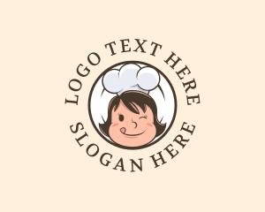 Smiling Restaurant Cook Logo