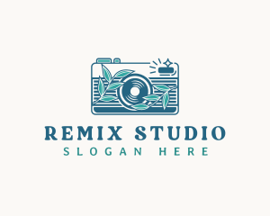 Studio Camera Leaves logo design