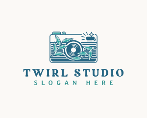 Studio Camera Leaves logo design