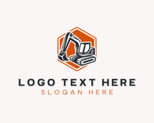 Engineer - Excavator Construction Heavy Equipment logo design