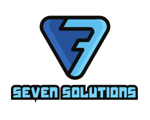 Seven - Triangle Number 7 logo design