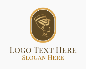 History - Egyptian Queen Bust logo design