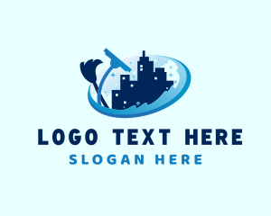 City - City Cleaning Housekeeping logo design