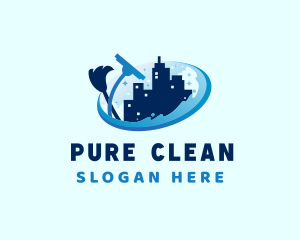 City Cleaning Housekeeping logo design