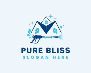 Refreshing - House Cleaning Pressure Washer logo design