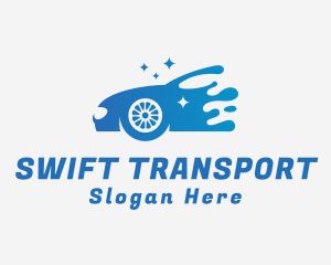 Gradient Car Wash Vehicle logo design