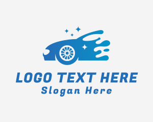 Car - Gradient Car Wash Vehicle logo design