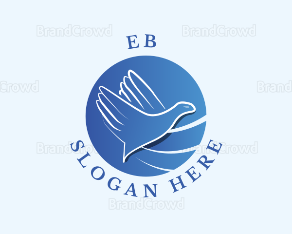 Dove Bird Hand Charity Logo