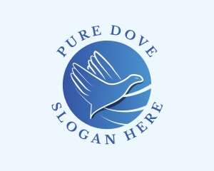 Dove Bird Hand Charity logo design