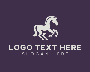 Equestrian Stallion Horse logo design