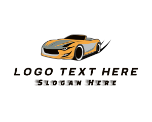 Car - Drag Racing Supercar Vehicle logo design